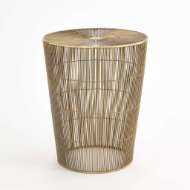Picture of RADIANCE SIDE TABLE-ANTIQUE BRASS