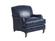 Picture of SYDNEY LEATHER CHAIR WITH BRASS CASTERS