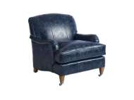 Picture of SYDNEY LEATHER CHAIR WITH PEWTER CASTERS