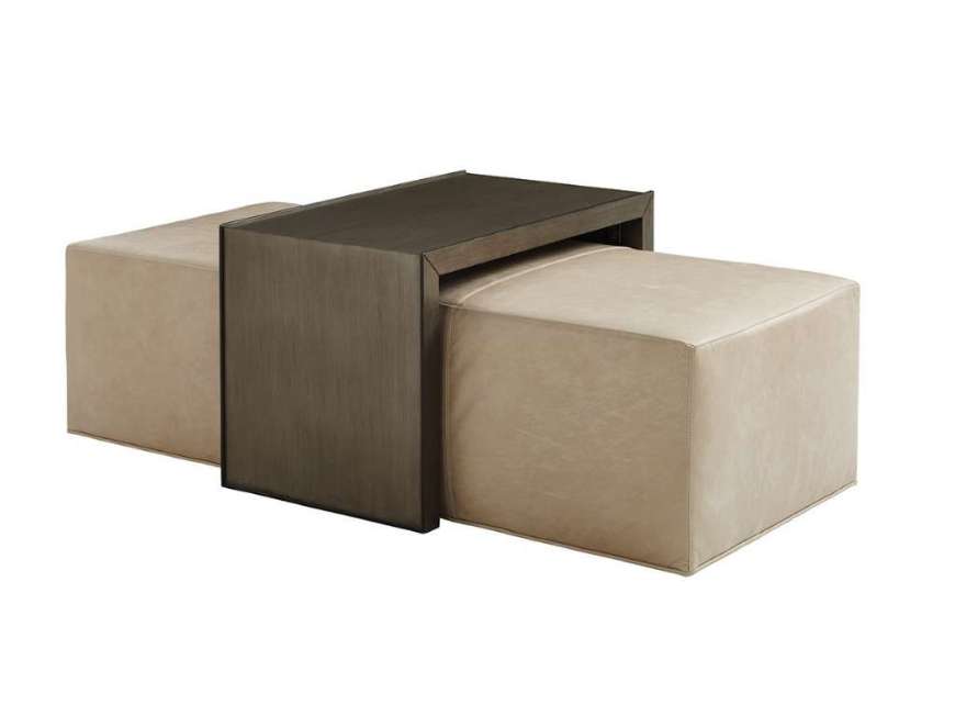 Picture of SAVONA LEATHER COCKTAIL OTTOMAN WITH SLIDE