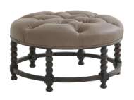 Picture of HANOVER LEATHER TUFTED TOP OTTOMAN