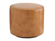 Picture of WAVERLY LEATHER SWIVEL OTTOMAN