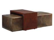 Picture of BROADWAY LEATHER COCKTAIL OTTOMAN WITH SLIDE