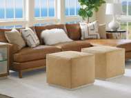 Picture of COLBY LEATHER OTTOMAN