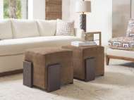 Picture of HAMDEN LEATHER OTTOMAN