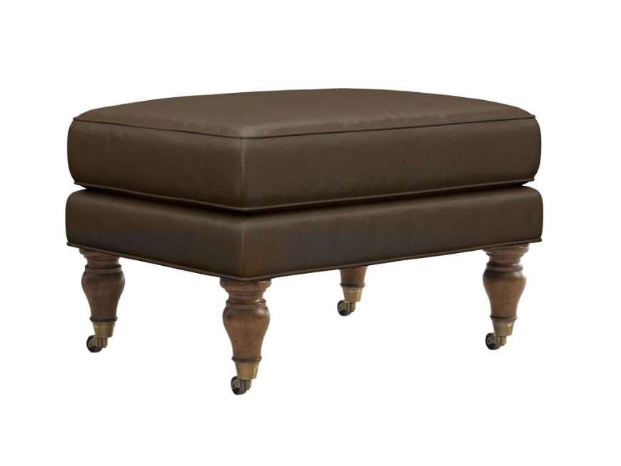 Picture of WORTHINGTON LEATHER OTTOMAN