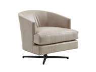 Picture of GRAVES LEATHER SWIVEL CHAIR - CHARCOAL