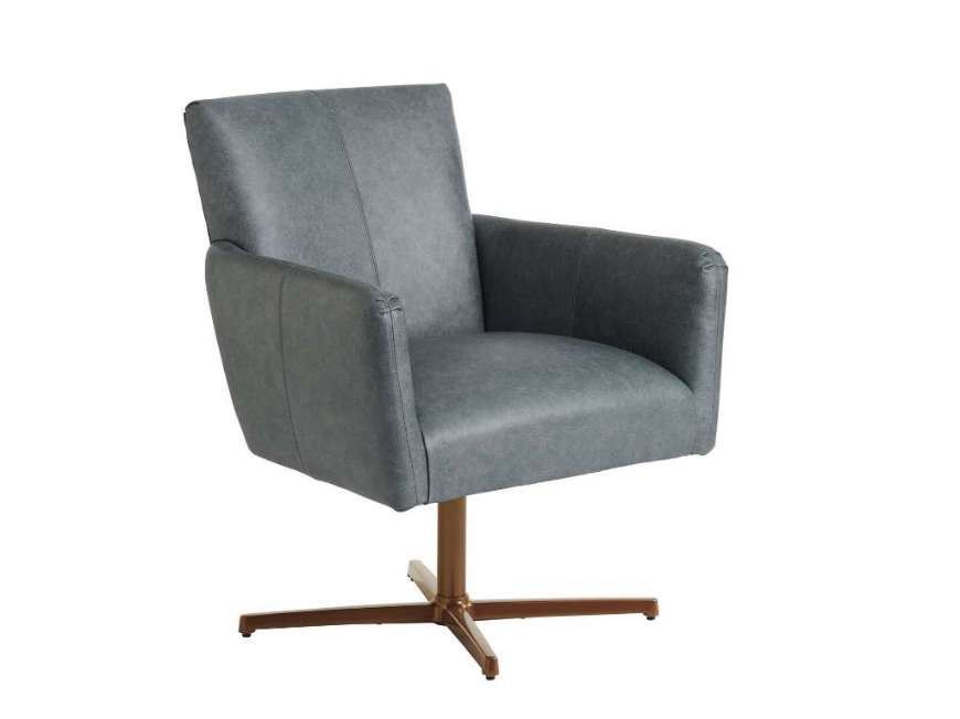 Picture of BROOKS LEATHER SWIVEL CHAIR - CALAIS BRASS