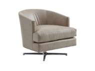 Picture of GRAVES LEATHER SWIVEL CHAIR - POLISHED CHROME