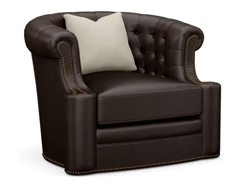 Picture of FERONI LEATHER SWIVEL CHAIR