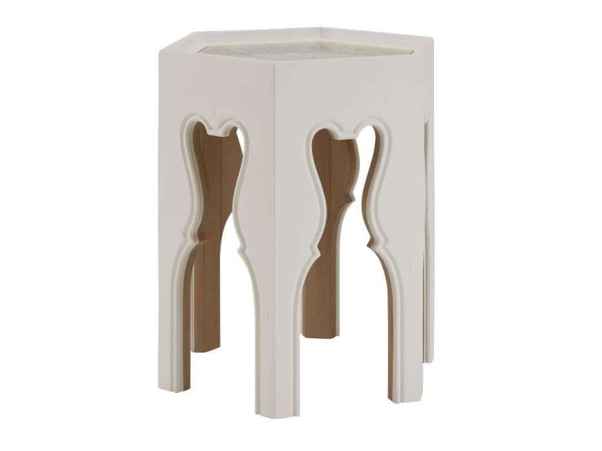 Picture of BILBAO HEXAGONAL END TABLE WITH BUFF ACCENTS