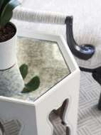 Picture of BILBAO HEXAGONAL END TABLE WITH BUFF ACCENTS