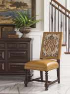 Picture of JACQUELINE LEATHER HOST DINING CHAIR