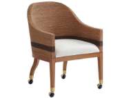 Picture of DORIAN WOVEN ARM CHAIR WITH CASTERS