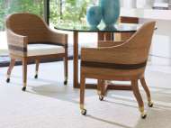 Picture of DORIAN WOVEN ARM CHAIR WITH CASTERS