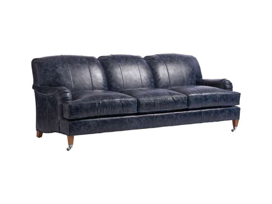 Picture of SYDNEY LEATHER SOFA WITH PEWTER CASTERS