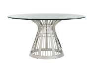 Picture of RIVIERA STAINLESS DINING TABLE WITH GLASS TOP