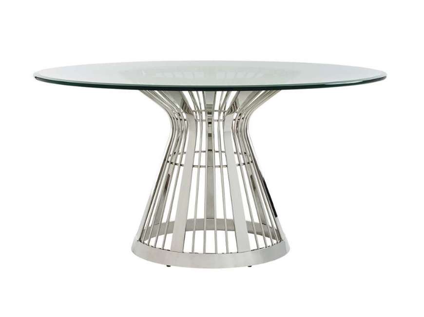 Picture of RIVIERA STAINLESS DINING TABLE WITH GLASS TOP