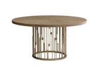 Picture of RENDEZVOUS ROUND METAL DINING TABLE WITH WOODEN TOP