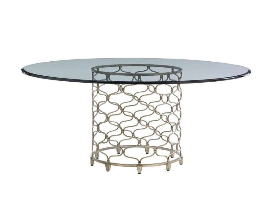 Picture of BOLLINGER ROUND DINING TABLE WITH GLASS TOP