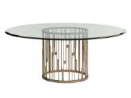 Picture of RENDEZVOUS ROUND METAL DINING TABLE WITH GLASS TOP