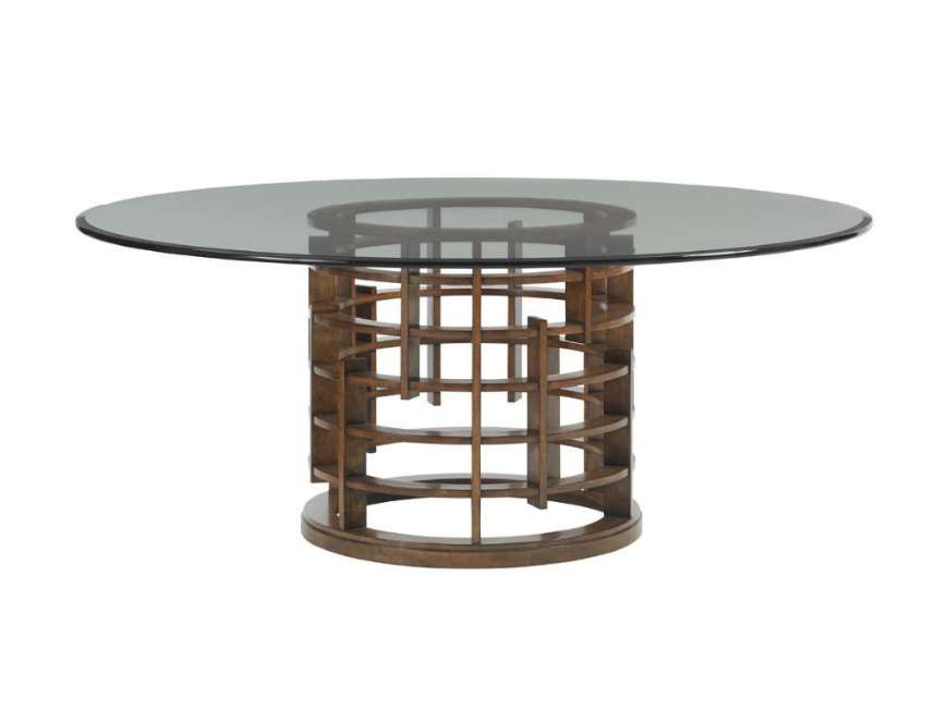 Picture of MERIDIEN ROUND DINING TABLE WITH GLASS TOP