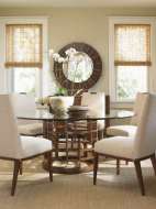 Picture of MERIDIEN ROUND DINING TABLE WITH GLASS TOP