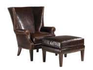 Picture of MARISSA LEATHER OTTOMAN