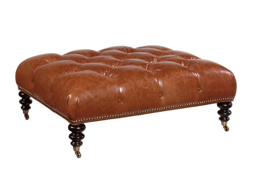 Picture of VICTORIA LEATHER COCKTAIL OTTOMAN