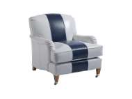 Picture of SYDNEY LEATHER CHAIR WITH PEWTER CASTERS