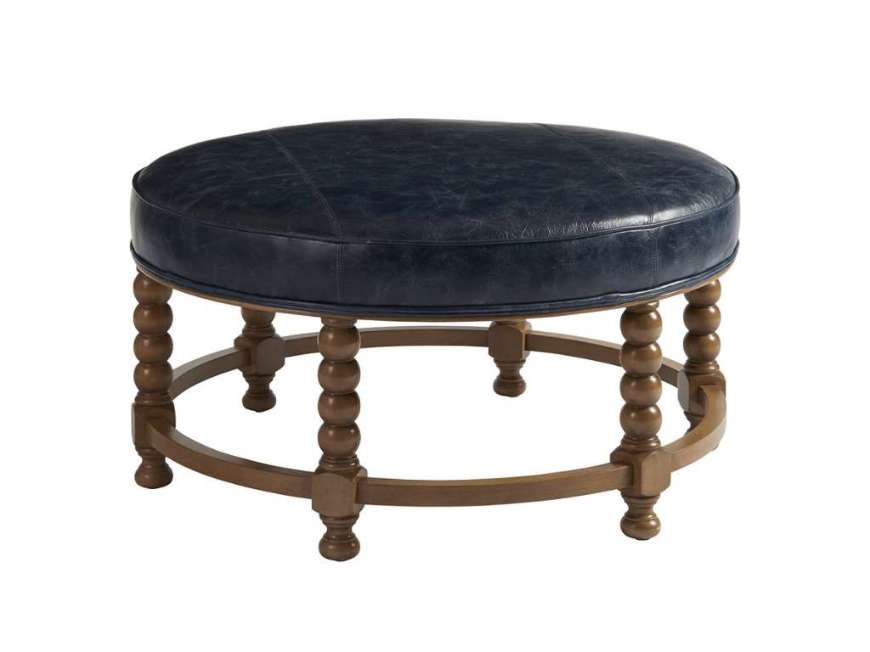 Picture of NAPLES LEATHER COCKTAIL OTTOMAN