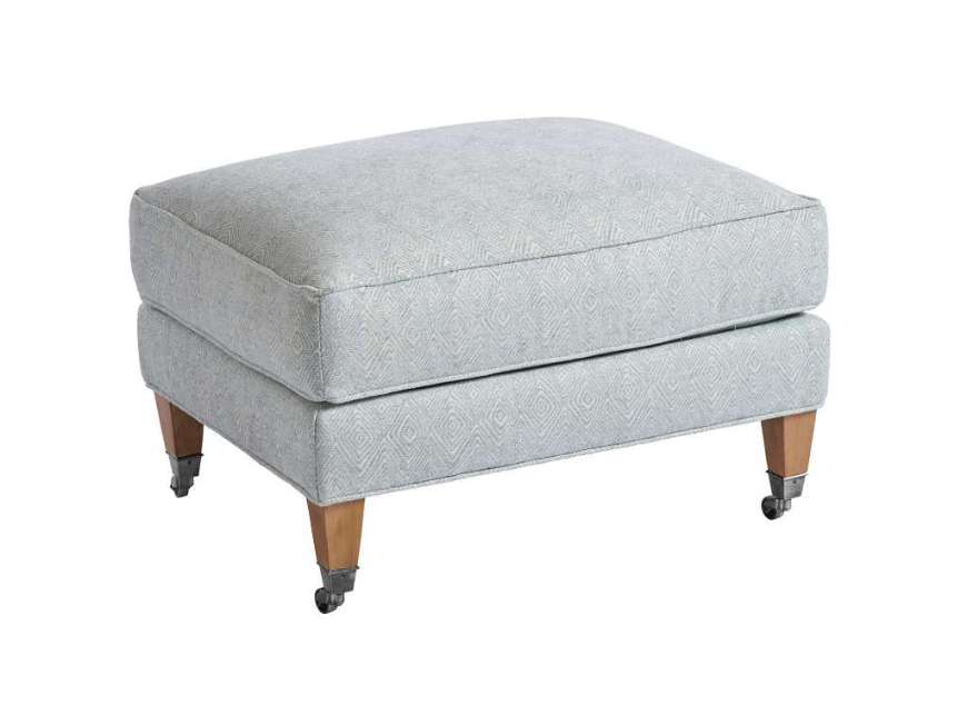 Picture of SYDNEY OTTOMAN WITH PEWTER CASTERS