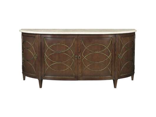 Picture of DUCHAMP DEMILUNE SIDEBOARD W/ STONE TOP