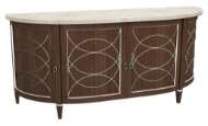 Picture of DUCHAMP DEMILUNE SIDEBOARD W/ STONE TOP