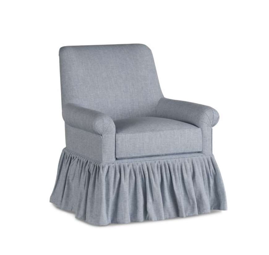 Picture of ARABELLA SKIRTED SWIVEL CHAIR (RUFFLED SKIRT)