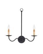 Picture of SAXON DOUBLE-LIGHT BLACK WALL SCONCE