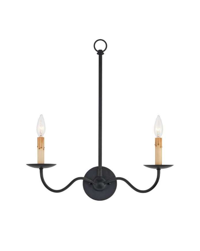 Picture of SAXON DOUBLE-LIGHT BLACK WALL SCONCE