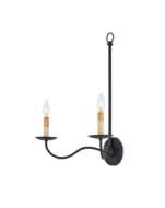 Picture of SAXON DOUBLE-LIGHT BLACK WALL SCONCE