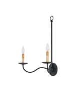 Picture of SAXON DOUBLE-LIGHT BLACK WALL SCONCE