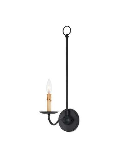 Picture of SAXON SINGLE-LIGHT BLACK WALL SCONCE