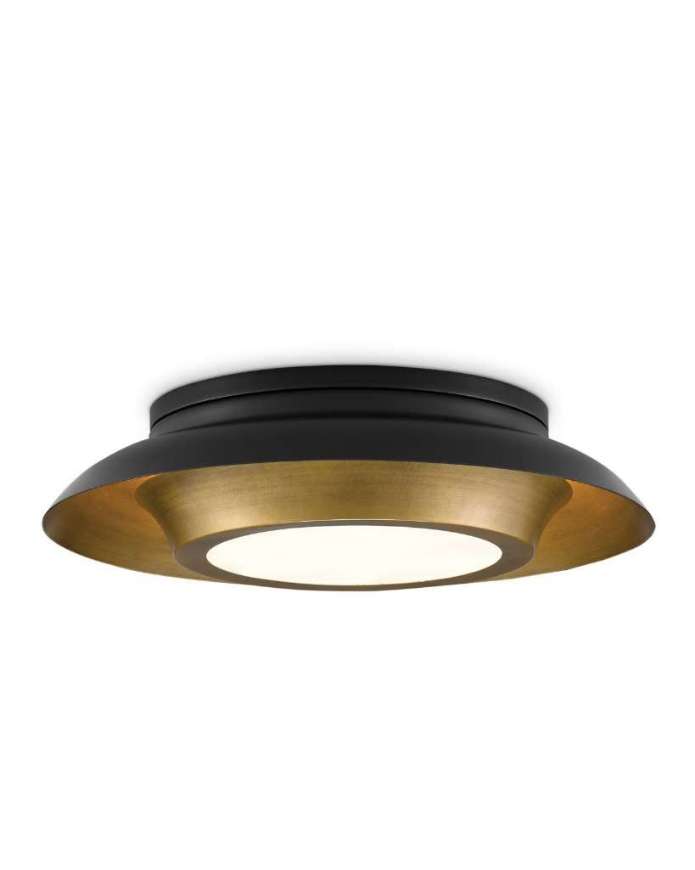 Picture of METAPHOR BLACK & BRASS FLUSH MOUNT