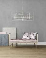 Picture of METRO SILVER RECTANGULAR CHANDELIER