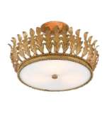 Picture of BIDDULPH GOLD SEMI-FLUSH MOUNT