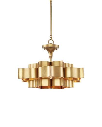 Picture of GRAND LOTUS SMALL GOLD CHANDELIER