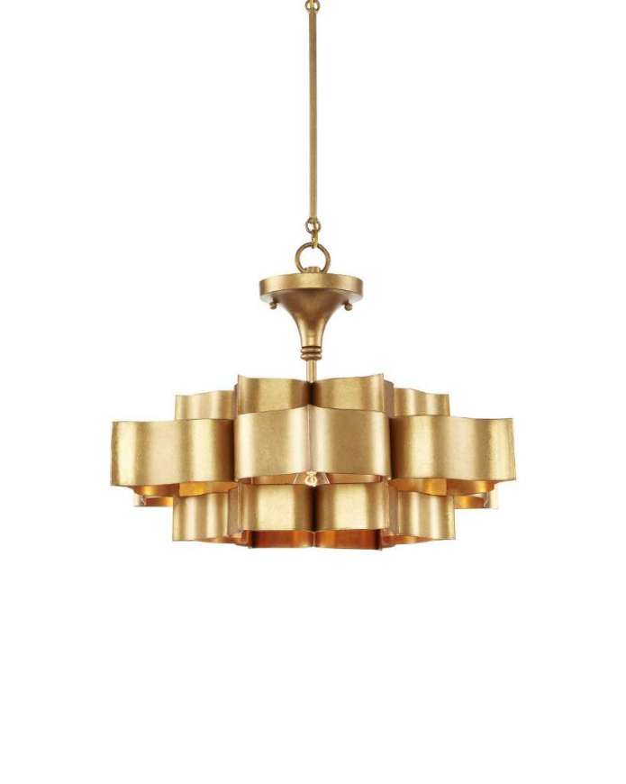 Picture of GRAND LOTUS SMALL GOLD CHANDELIER