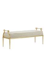 Picture of GENEVIEVE GOLD BENCH, SEQUIN GOLD DUST