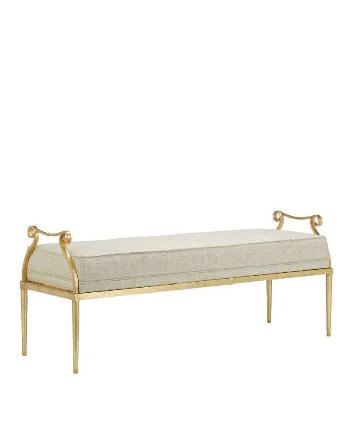 Picture of GENEVIEVE GOLD BENCH, SEQUIN GOLD DUST