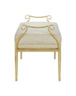 Picture of GENEVIEVE GOLD BENCH, SEQUIN GOLD DUST