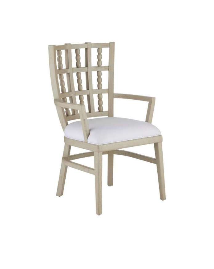 Picture of NORENE GRAY ARMCHAIR, MUSLIN