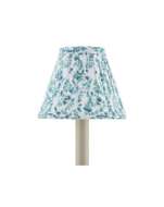 Picture of BLOCK PRINT GREEN PLEATED CHANDELIER SHADE